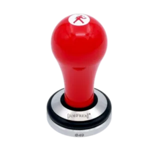 Red Olympia Tamper with Olympia logo. 49 mm suitable for all Cremina machines