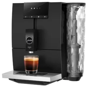 Side profile of JURA ENA 4 coffee machine in Metropolitan Black