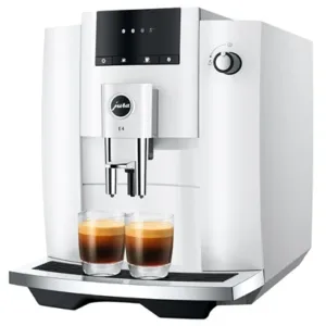 JURA E4 Piano White – superautomatic espresso machine with minimalist design