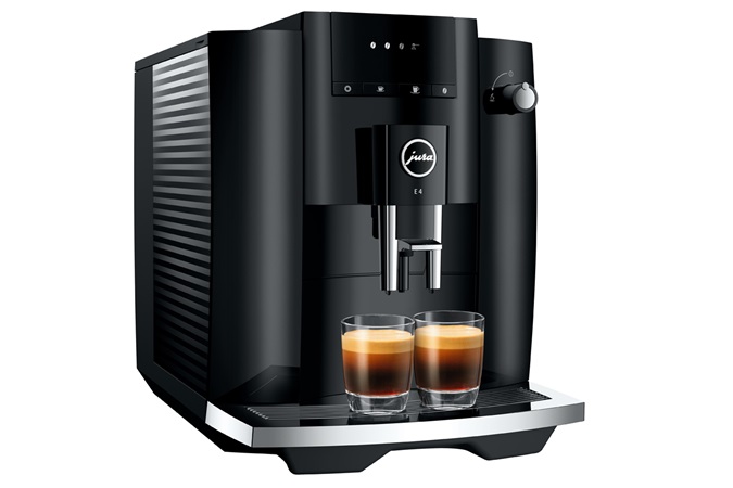JURA E4 Piano Black angled view