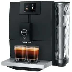 Angled photo of JURA ENA 8 Full Metropolitan Black coffee machine