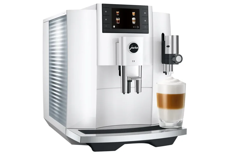 JURA E8 Piano White Espresso Machine