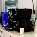 JURA J8 Twin review – double espresso machine making two shots side by side