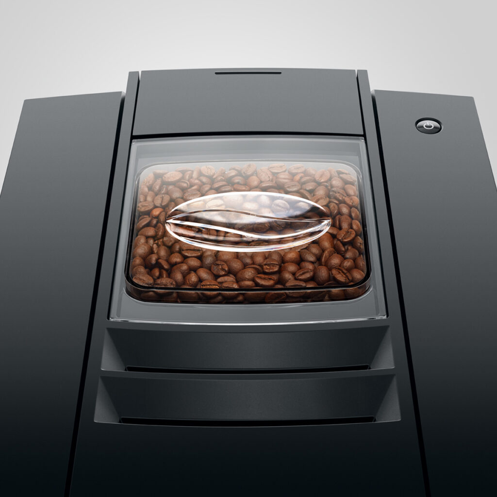 JURA E6 Coffee Bean Hopper Close-up – Jura E6 Review