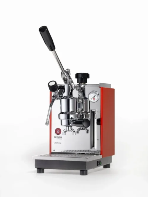 Olympia Cremina Red - swiss manual espresso machine - side view