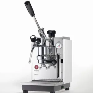 Olympia Cremina White - swiss manual espresso machine - side view
