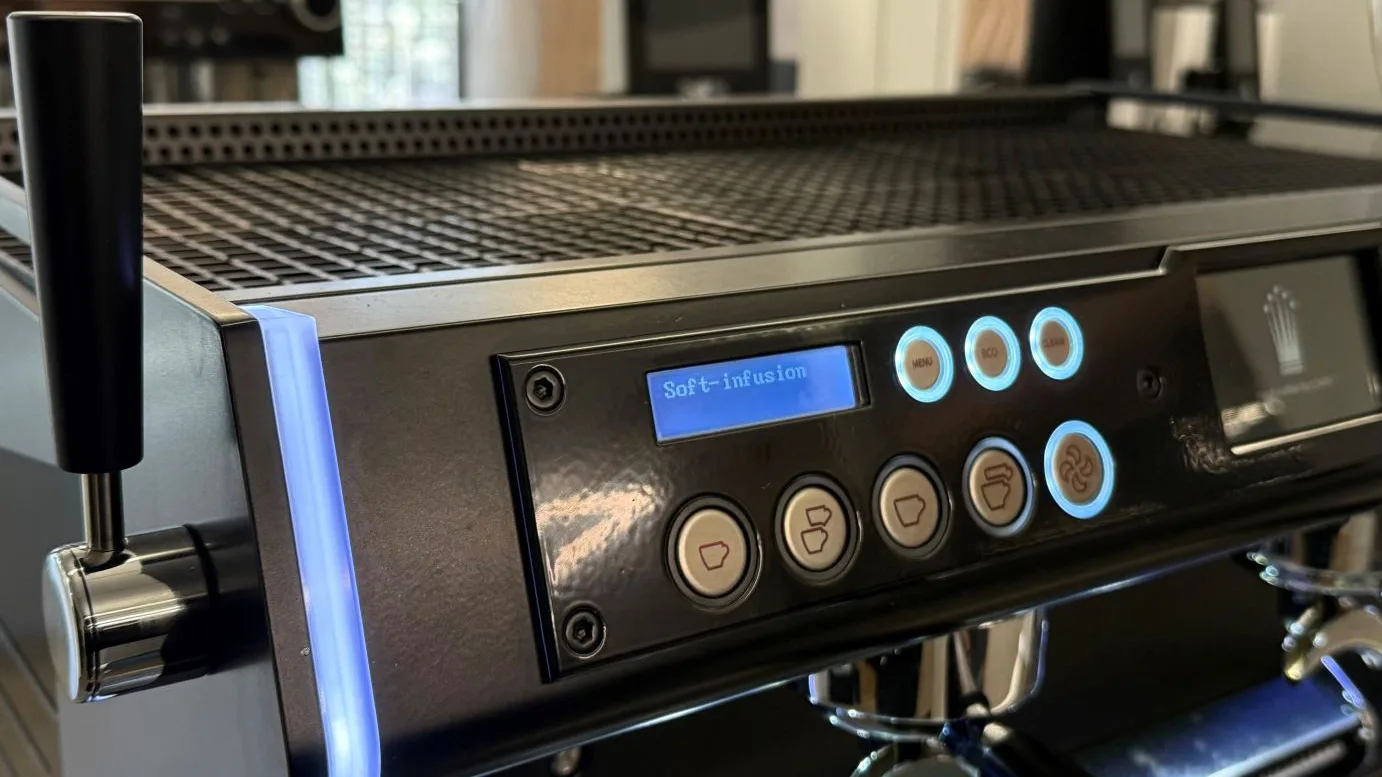 Example of soft infusion being integrated into a traditional commercial espresso machine - the Conti Ultima