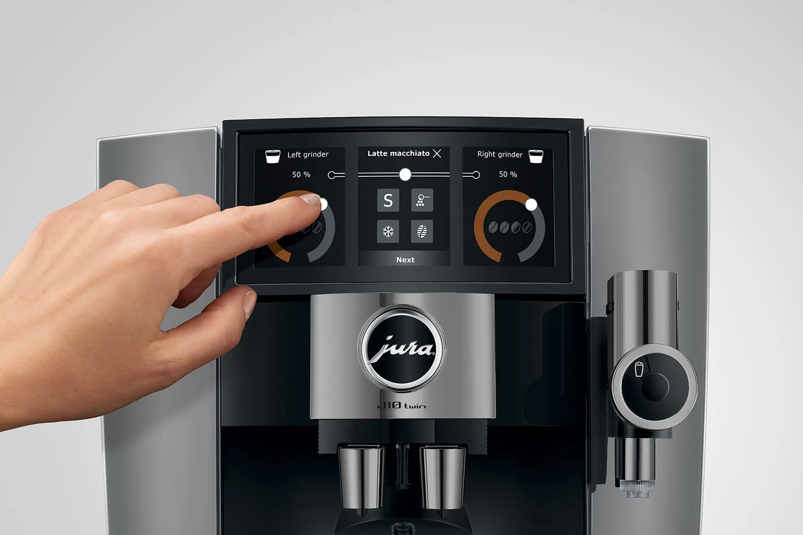 JURA J10 twin Diamond Onyx screen customization